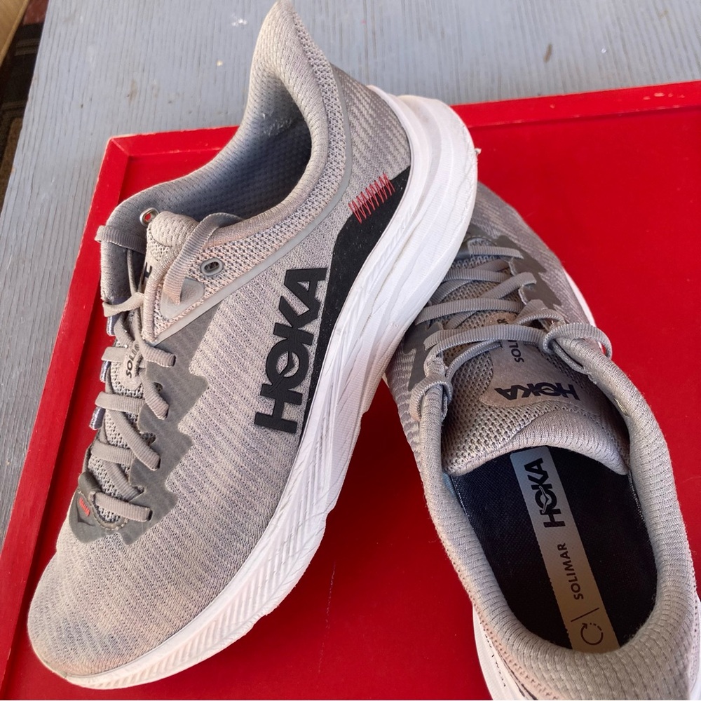 HOKA One One,  Men's  SOLIMAR, LIGHT GREY, USED  size 10 D